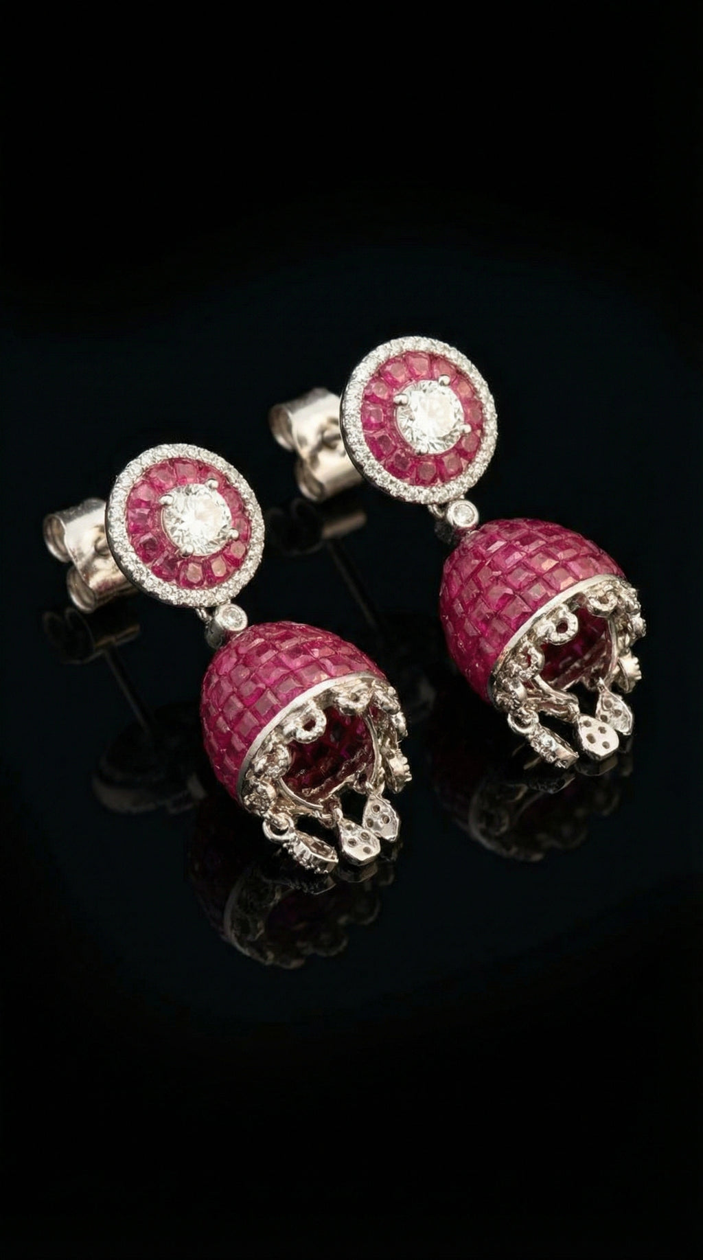 The Ruby Rose Jhumkas