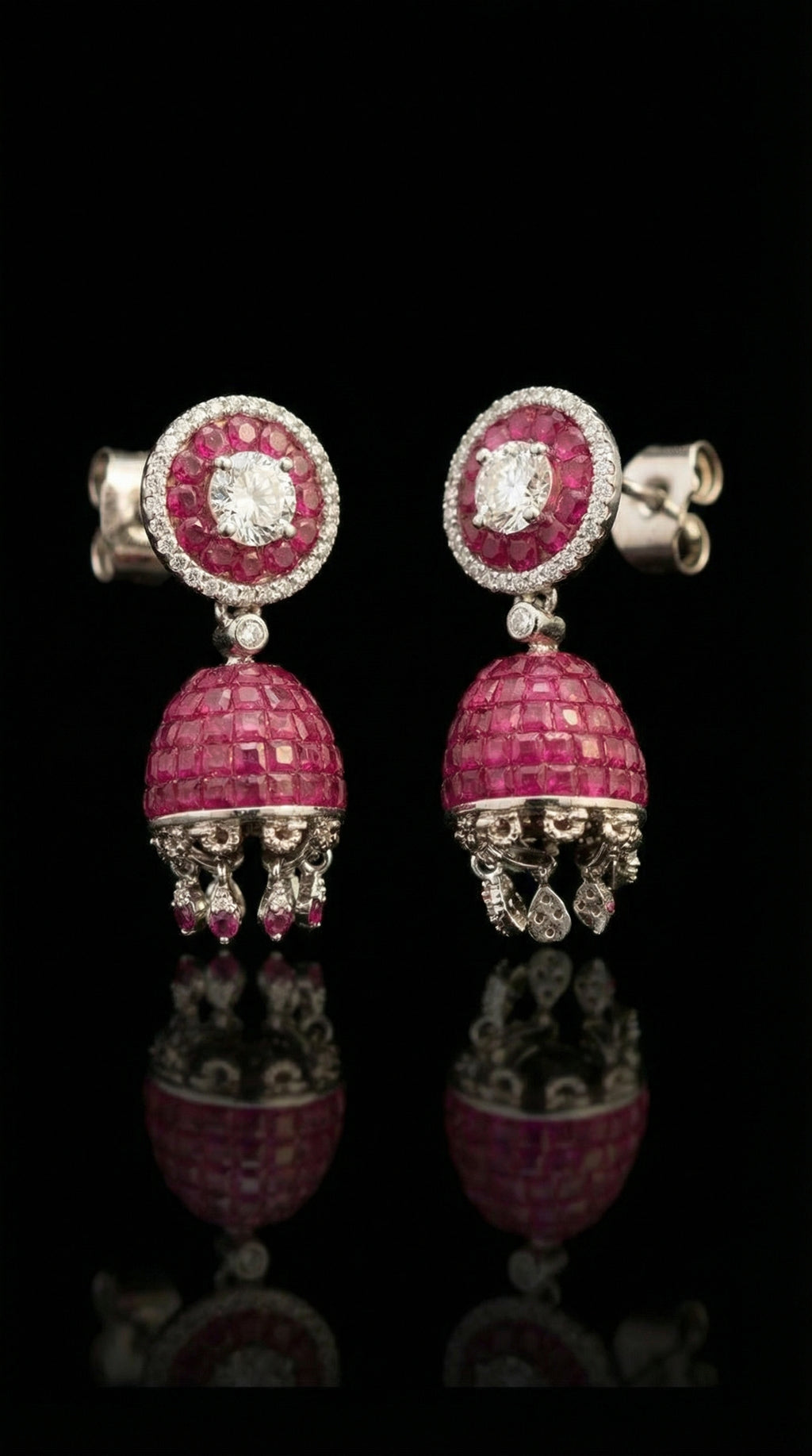 The Ruby Rose Jhumkas