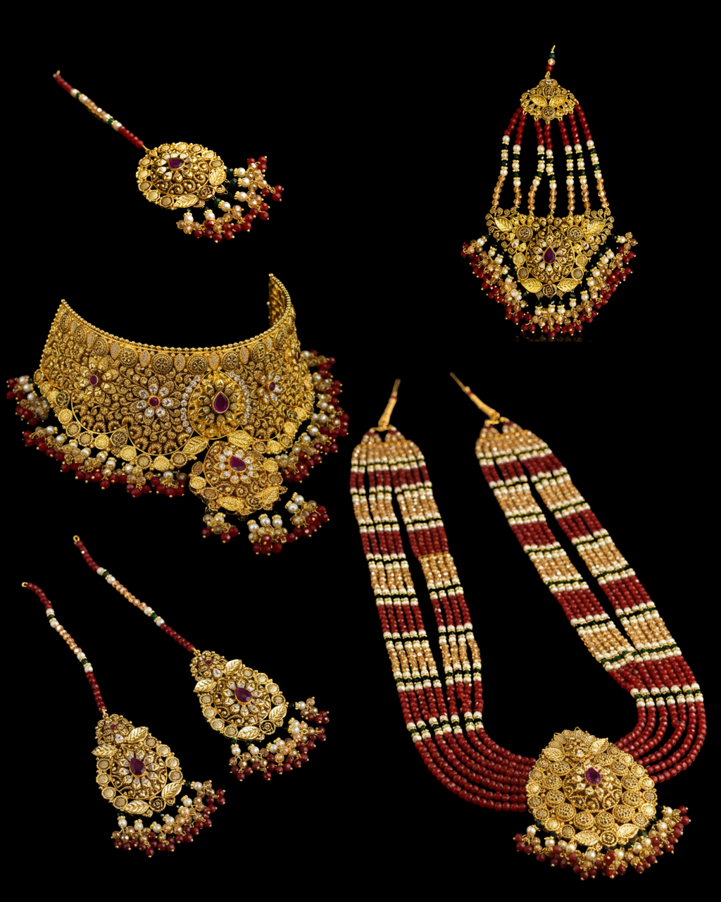 The Antique Ivory Floral Set