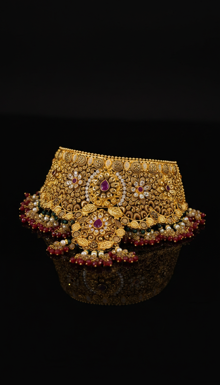 The Antique Ivory Floral Set