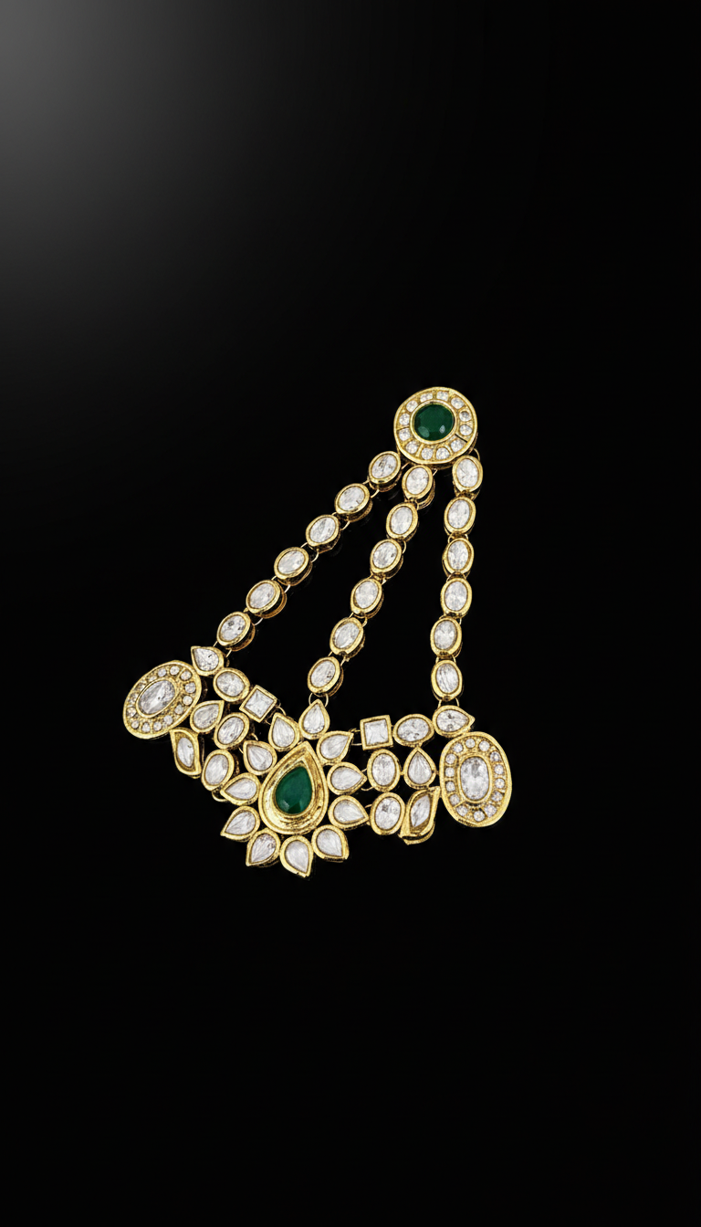 The Regal Emerald Polki Set