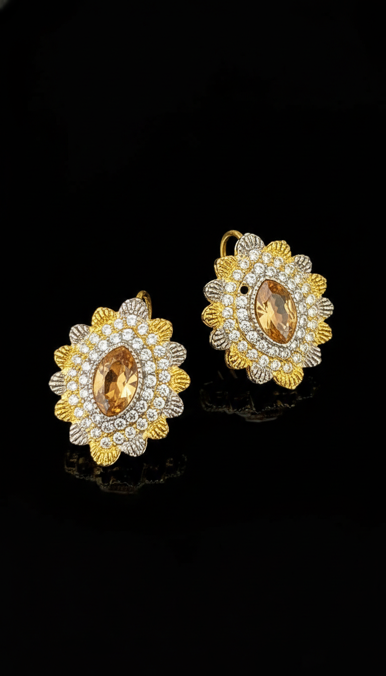 The Golden Topaz Studs