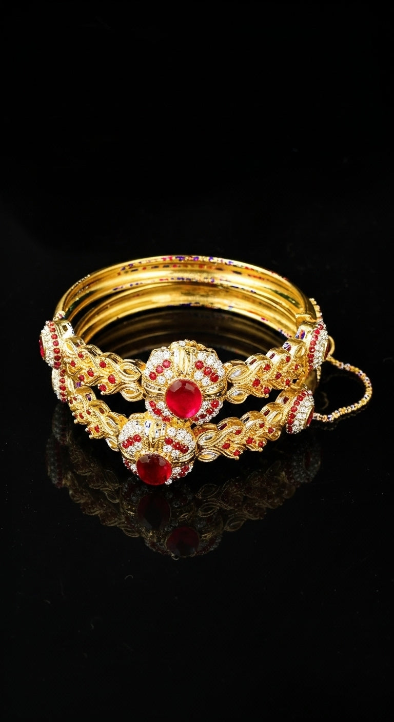 The Crimson Bloom Bangles