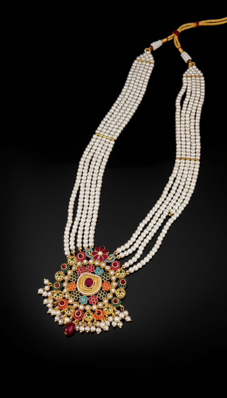 The Royal Navratna Pearl Set