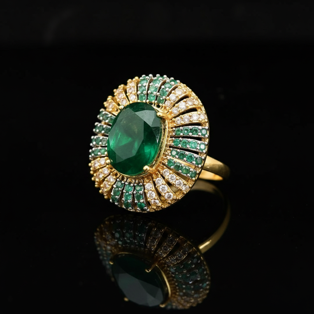 The Emerald Sunburst Pearl Set