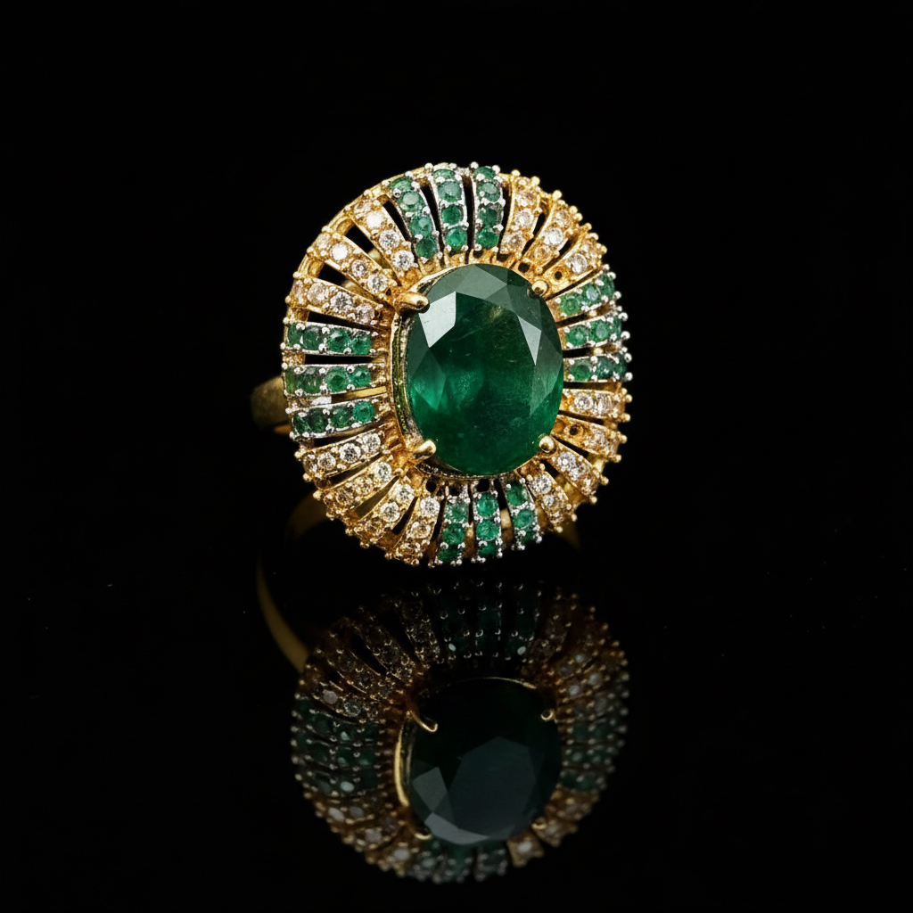 The Emerald Sunburst Pearl Set
