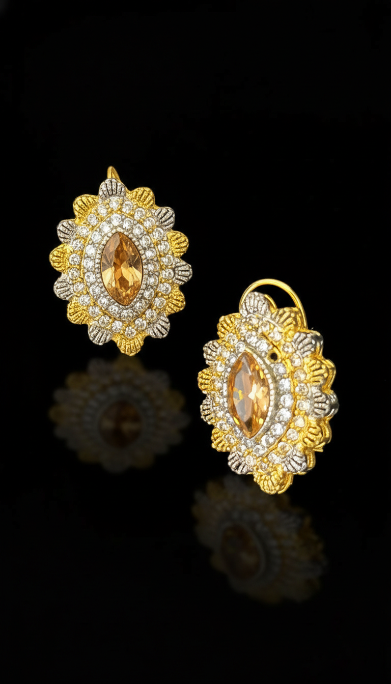 The Golden Topaz Studs