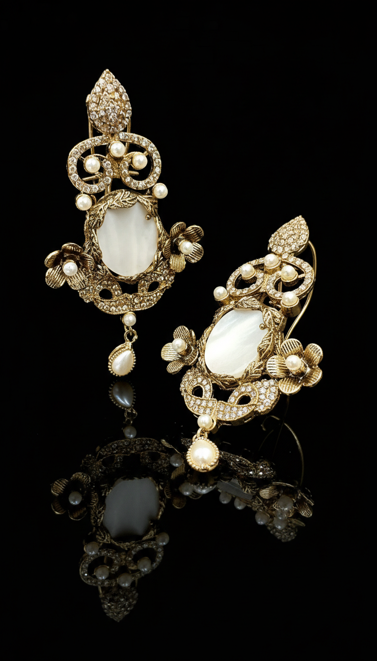 The Antique Ivory Floral Set