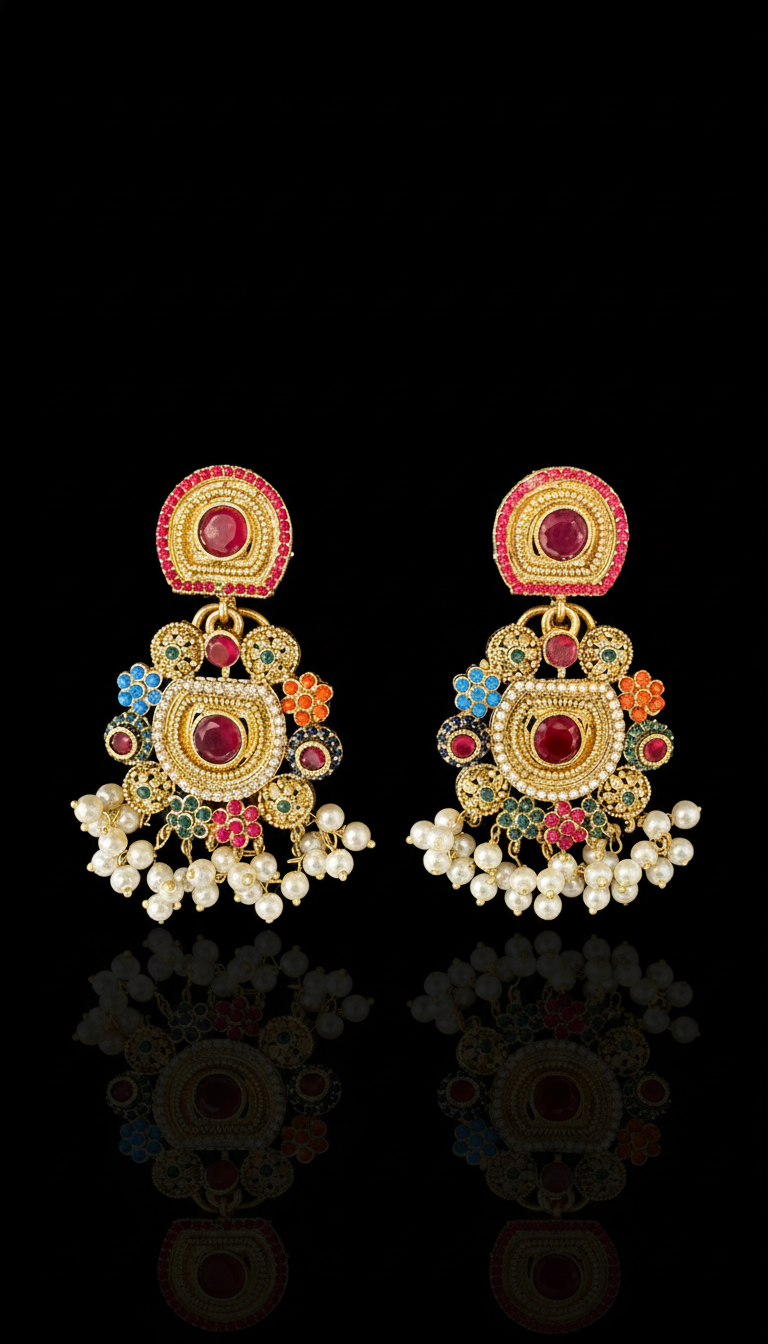 The Royal Navratna Pearl Set