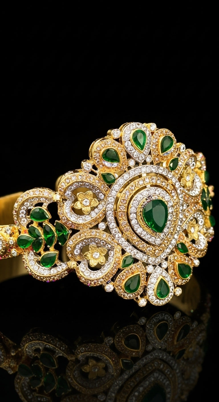 The Empress Emerald Cuff