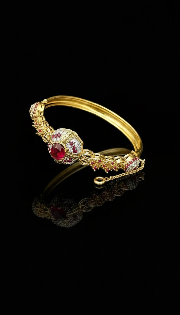 The Crimson Bloom Bangles