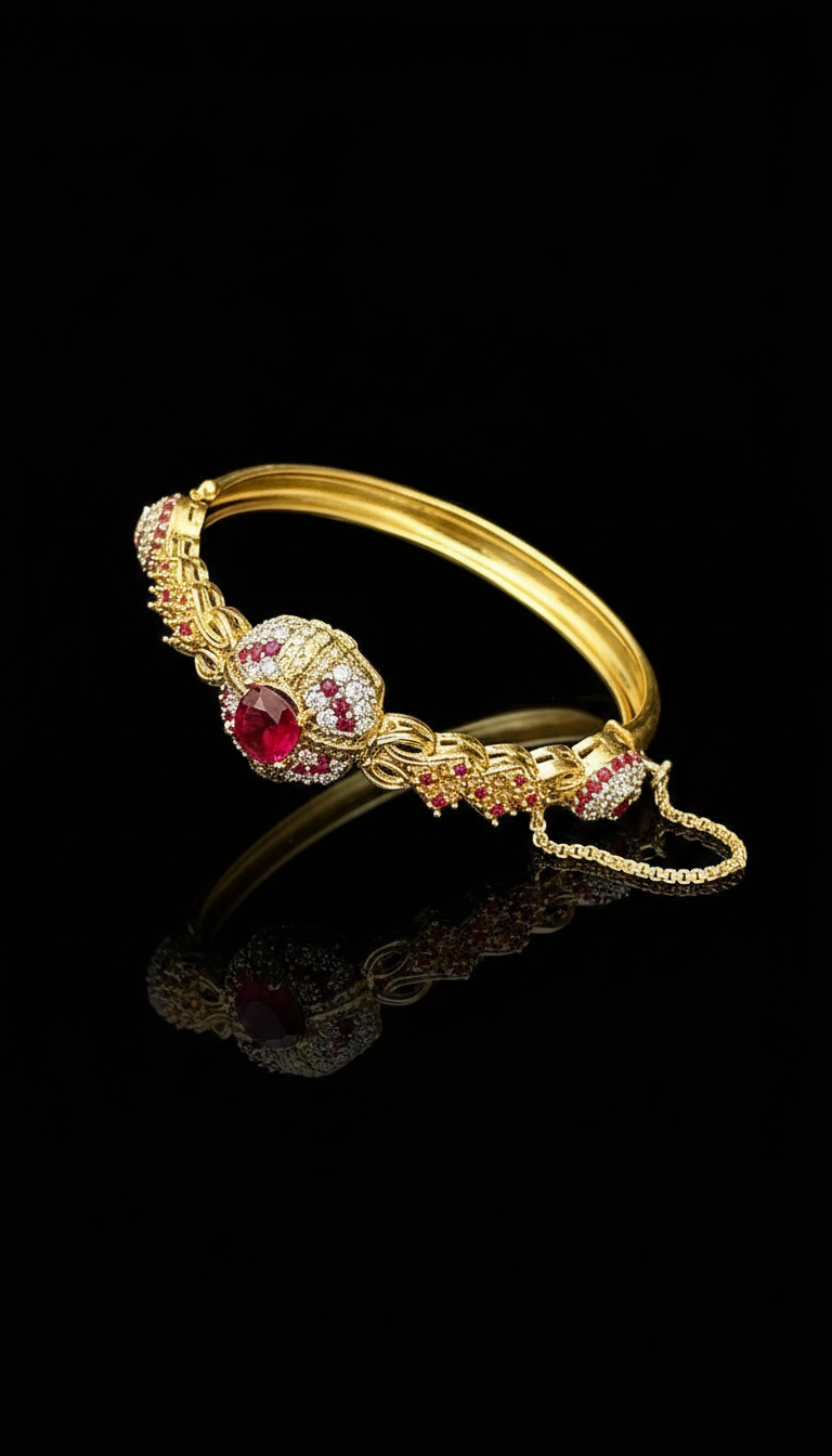 The Crimson Bloom Bangles