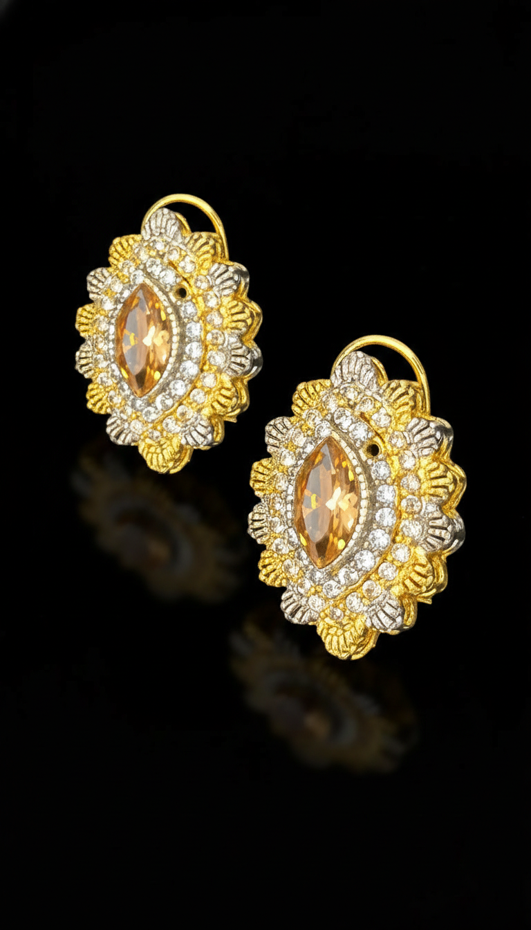 The Golden Topaz Studs