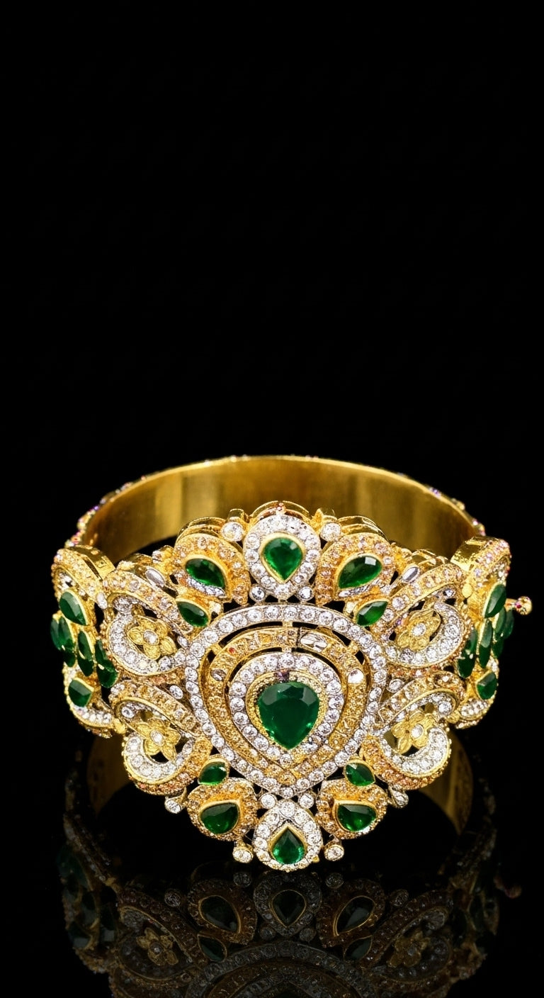 The Empress Emerald Cuff