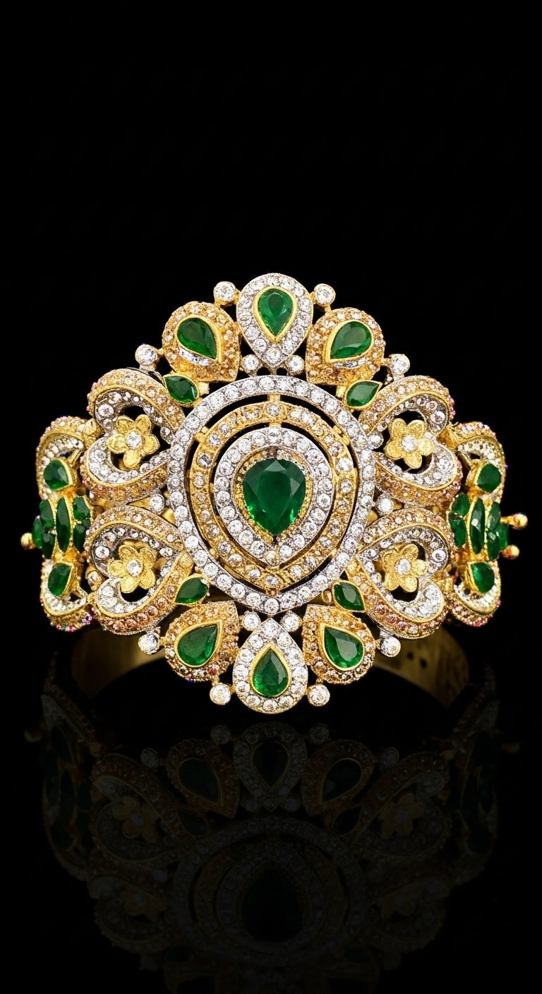 The Empress Emerald Cuff