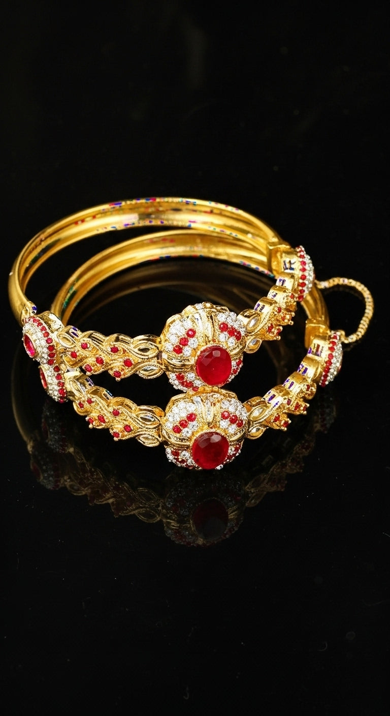 The Crimson Bloom Bangles