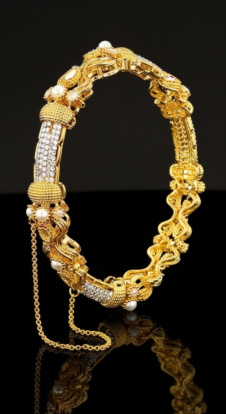 The Royal Navratna Pave Bangles