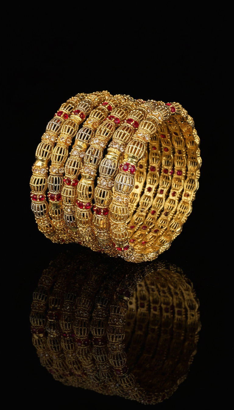 Ruby Woven Bangles